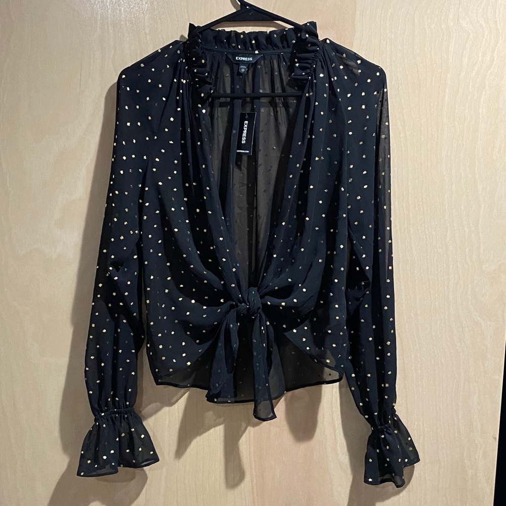 Tie front blouse